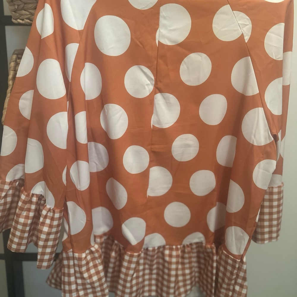 Orange Maxi Bubble Sweater with Ruffled Tiers